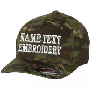 Baseball Caps Custom Embroidery Hat Flexfit 6277 Personalized Text Embroidered Fitted Size Cap - Multicam Tropic - CF196XD8YS...