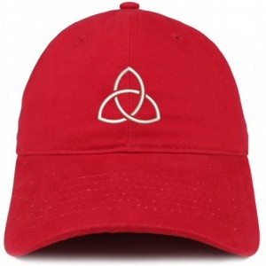Baseball Caps Holy Trinity Embroidered Brushed Cotton Dad Hat Ball Cap - Red - CE180D93849 $34.62