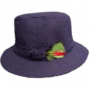 Newsboy Caps Men's Donegal Tweed Original Irish Walking Hat - Navy - C018NQRHER2 $108.36