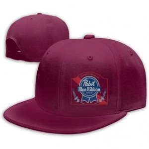 Baseball Caps Pa-BST Blue Ri-bbon Beer Logo Hip Hop Baseball Cap -Flat Trucker Hats for Mens&Womens - Dark Red - CD18LA5NGQ7 ...