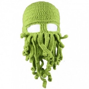 Skullies & Beanies Octopus Beanie Hat For Men Winter Warm Skiing Biking Costume Squid Mask (Green) - Green - CA12GA870EZ $29.88