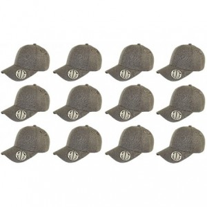 Baseball Caps ( Pack of 12 ) Classic Premium Baseball Cap Adjustable Size Plain Hat Unisex - Dark Grey - CB1865R0TQ0 $68.45
