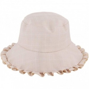 Bucket Hats Women Girls Cotton Leopard Print Reversible Bucket Hat Summer Double Sides Packable Hat for Outdoor Travel - CA18...