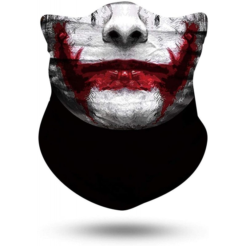 Balaclavas Bandanas Face Scarf-3D Headwear Headband Multifunctional Tube Neck Scarf Unisex - Clown - CN1979CNUZM $17.78