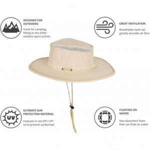 Sun Hats Safari Boonie Hat for Men Women UPF 50 Protection Water Repel Sun Hat - Tan - CA17YZNMOSS $25.86