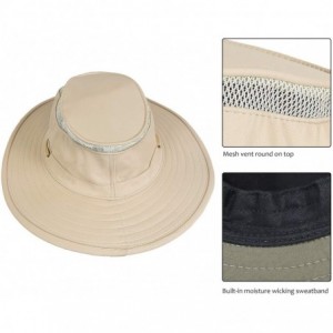 Sun Hats Safari Boonie Hat for Men Women UPF 50 Protection Water Repel Sun Hat - Tan - CA17YZNMOSS $25.86