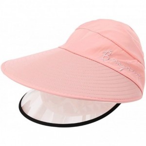 Baseball Caps Safety Cap Sun Hat Detachable Baseball Cap Windproof Sun Protection Sun Cap - Pink - C7197RK3E4O $30.11