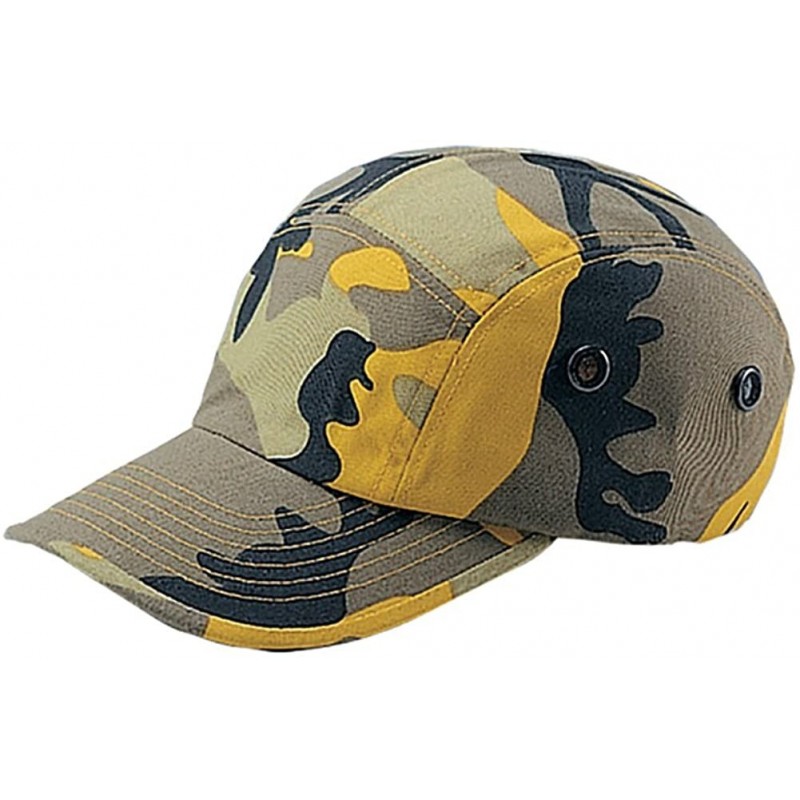 Baseball Caps 5 Panel Camouflage Twill Cap - Yellow Camo - CX18E7Z5RIK $20.39