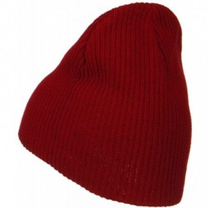 Skullies & Beanies Eco Cotton Ribbed XL Classic Beanie - Red - CB115EH0WTP $40.43