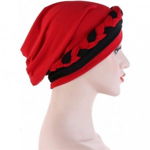 Skullies & Beanies Chemo Cancer Head Hat Cap Ethnic Bohemia Pre-Tied Twisted Braid Hair Cover Wrap Turban Headwear - C5192E89...