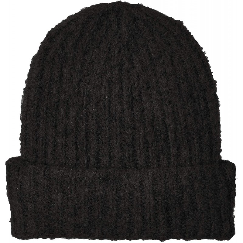 Skullies & Beanies Women's Winter Knitted Rib Hat - Black - CV18W4QRMRX $19.17