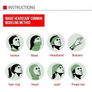 Balaclavas Fashion Face Mask Bandanas Sports & Casual Headwear Seamless Neck Gaiter- Headwrap- Balaclava- Helmet Liner - CA19...