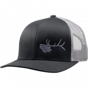 Baseball Caps Trucker Hat - Bugling Elk - Black/Graphite - CU182SXSI8H $51.83