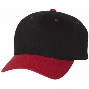 Baseball Caps 110C - Cool & Dry Pro-Formance Serge Cap - Black/Red - CG11M99Q73L $26.63
