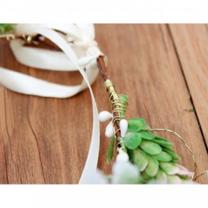 Headbands Boho Flower Headband Hair Wreath Floral Garland Crown Halo Headpiece with Ribbon Wedding Festival Party - 3 - CM185...