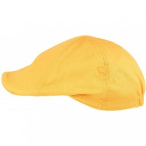 Newsboy Caps Men's 100% Cotton Duck Bill Flat Golf Ivy Driver Visor Sun Cap Hat - Apricot - C5195XUYWDO $30.95