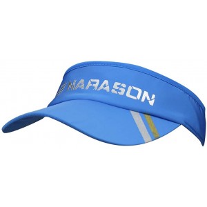Visors Mens Summer Quick-Dry Run Long Brim Empty Top Baseball Tennis Sun Hat Cap Visor - A100 Royal Blue - CM18U9Z6UNZ $29.43