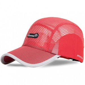 Sun Hats Ultra Cool Summer Breathing Mesh Weight-Light Baseball Cap - 25 Red - CP185QDST0H $26.29