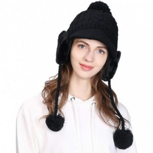 Newsboy Caps Womens Knit Newsboy Cap Warm Lined Winter Hat 100% Soft Acrylic with Visor - 89621_black - CA18AQ6G65N $23.70