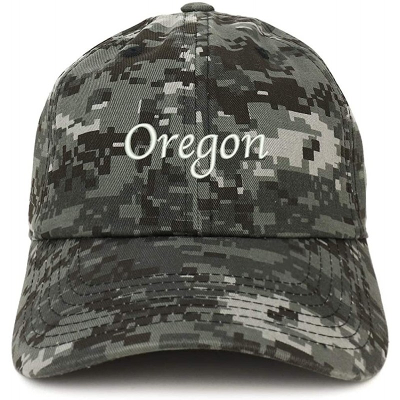 Baseball Caps Oregon Embroidered 100% Cotton Adjustable Cap Dad Hat - Digital Night Camo - C818SNA9IT8 $33.08