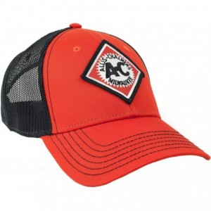 Baseball Caps Allis Chalmers Tractor Hat- Orange and Black Mesh- Vintage Logo - CR18WXMH2HS $33.88