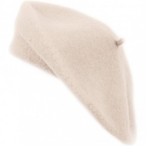 Berets 3 Pieces Pack Ladies Solid Colored French Wool Beret - Beige-3 Pieces - C412O8YOSAD $38.67