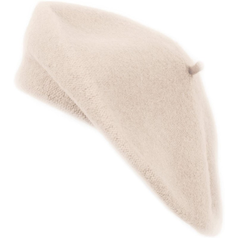 Berets 3 Pieces Pack Ladies Solid Colored French Wool Beret - Beige-3 Pieces - C412O8YOSAD $35.41