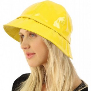 Bucket Hats All Season Waterproof Rain Foldable Bucket Fisherman Adjustable Hat Cap - Yellow - CR115QSJ0M7 $29.67