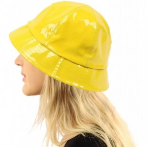Bucket Hats All Season Waterproof Rain Foldable Bucket Fisherman Adjustable Hat Cap - Yellow - CR115QSJ0M7 $25.48