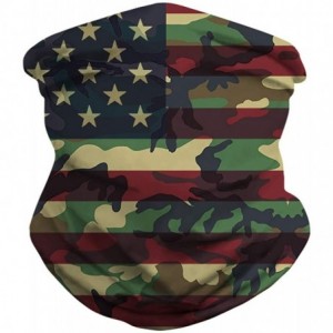Balaclavas Stars and Stripes USA Flag Bandana Neck Gaiter Balaclavas Scarf Headband - Camouflage Us Flag - CT197AWD5W4 $23.48