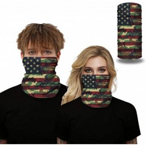 Balaclavas Stars and Stripes USA Flag Bandana Neck Gaiter Balaclavas Scarf Headband - Camouflage Us Flag - CT197AWD5W4 $23.48
