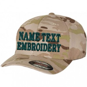 Baseball Caps Custom Embroidery Hat Flexfit 6277 Personalized Text Embroidered Fitted Size Cap - Multicam Arid - CE196XCXTMN ...