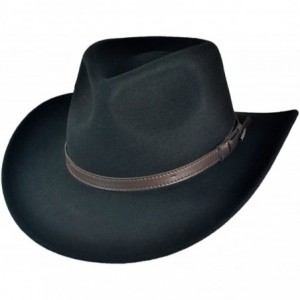 Cowboy Hats Outback Crushable - Black - CG1147R9T5B $94.08