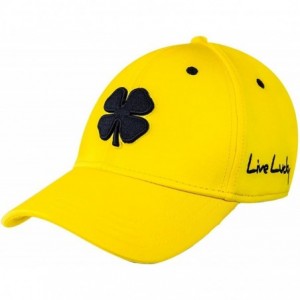 Baseball Caps Black Clover - Premium Clover 7 Yellow Cap - Yellow - C018DIWD0T6 $85.02