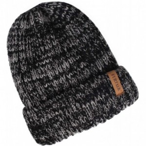 Skullies & Beanies Winter Beanie for Women Fleece Lined Warm Knitted Skull Cap Winter Hat - 07-black Gray - CU18UZIHWGZ $22.65