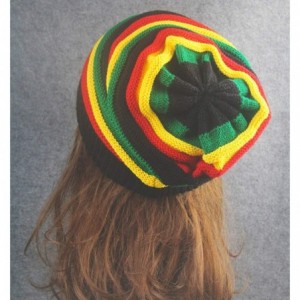 Skullies & Beanies Women Men Slouchy Beanie Hat Baggy Oversized Knit Winter Warm Cap - Rainbow - CJ18IYWEYEW $19.70