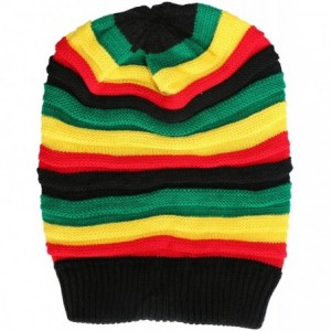 Skullies & Beanies Women Men Slouchy Beanie Hat Baggy Oversized Knit Winter Warm Cap - Rainbow - CJ18IYWEYEW $19.70