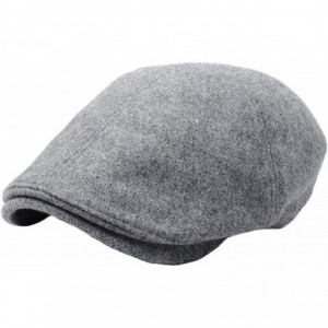 Baseball Caps N50 Wool Warm Fabric Basic Hunting Gatsby Ivy Cap Cabbie Ascot Newsboy Beret Hat - Gray - C1129DHF0B1 $53.31
