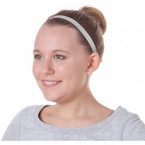 Headbands Women's Adjustable NO Slip Skinny Tech Sport Headband Multi Packs - Silver & Black 2pk - CP11OI1FQL7 $23.59