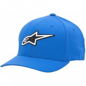 Baseball Caps Men's Curved Bill Structured Crown Flex Back 3D Embroidered Logo Flexfit Hat - Corporate Blue - CK11Q1YRKJZ $58.34