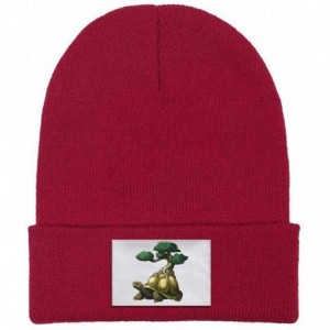 Skullies & Beanies Beanie Hat Three Percenter 1776 Symbol Winter Soft Thick Warm Casual Knit Hat- Men and Women - Red-164 - C...