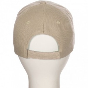 Baseball Caps Customized Initial U Letter Structured Baseball Hat Cap Curved Visor - Khaki Hat White Black Letter - CN18I4DSI...