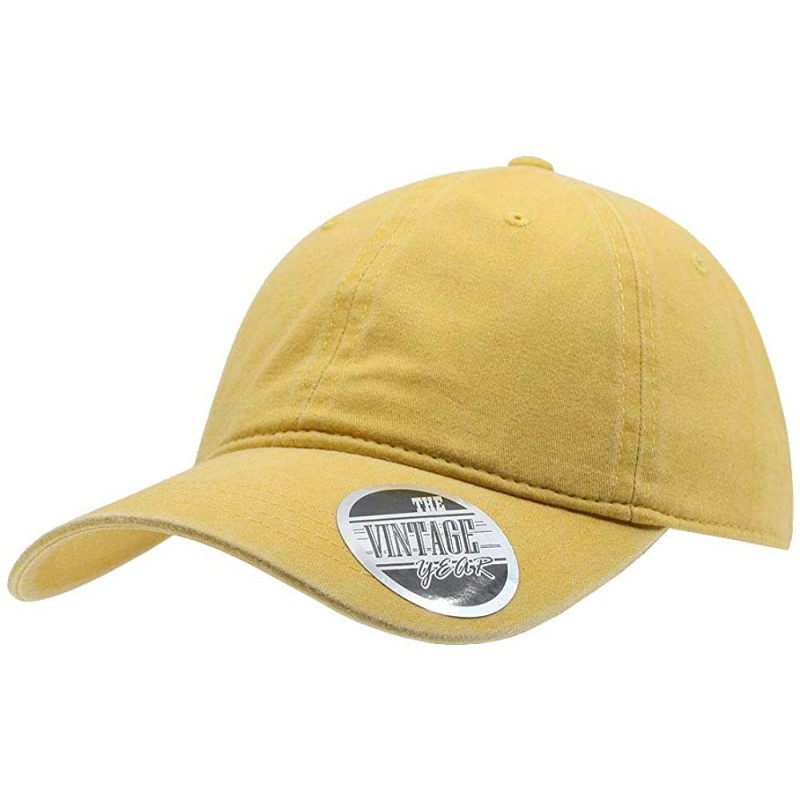 Baseball Caps Blank Dad Hat Cotton Adjustable Baseball Cap - Yellow Strap - CK12OB7H71Q $23.07