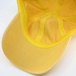 Baseball Caps Blank Dad Hat Cotton Adjustable Baseball Cap - Yellow Strap - CK12OB7H71Q $23.07