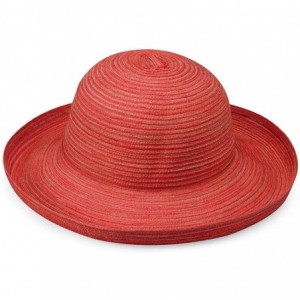 Sun Hats Women's Sydney Sun Hat - Lightweight- Packable- Modern Style- Designed in Australia - Red - CQ11CYR5XSN $69.05