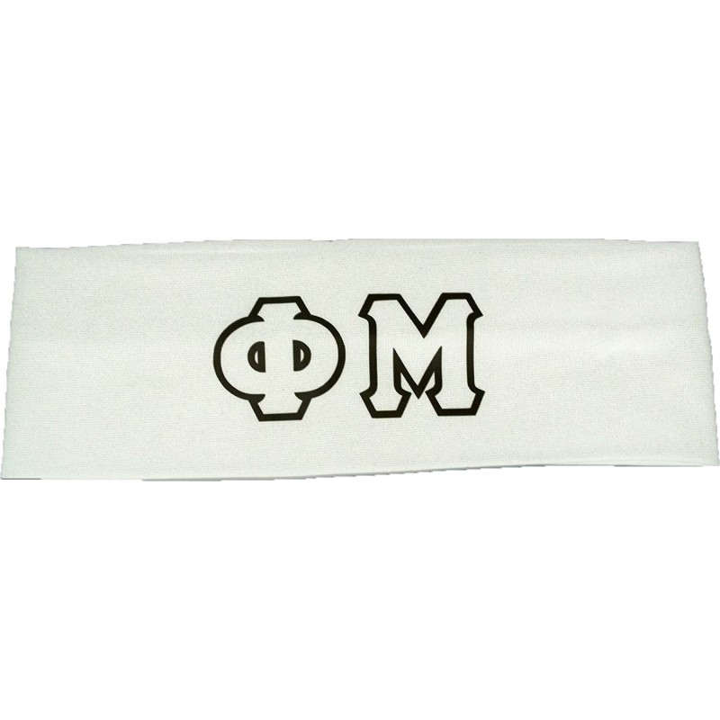 Headbands Phi Mu Sorority Greek Letters Headband - White - C911JXGP8FL $33.09