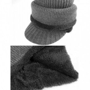 Skullies & Beanies Unisex Neck Warmer Ski Face Mask Winter Hat Visor Balaclava Beanie - Gray - CH186I9YUZY $33.89