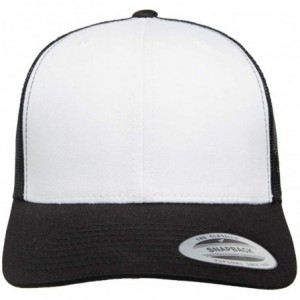 Baseball Caps Trucker Cap - Black/ White/ Black - CA188ZD4A33 $19.14