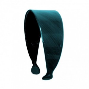Headbands Aqua with Black Strokes 2 Inch Headband Hair Band with Teeth (Keshet Accessories) - Aqua - CB11J49UVO5 $16.34