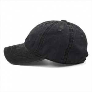 Baseball Caps Space Double Buckle Adjustable Cowboy Personality Retro Cowboy Hat Black - CN18QGEL6HD $39.43